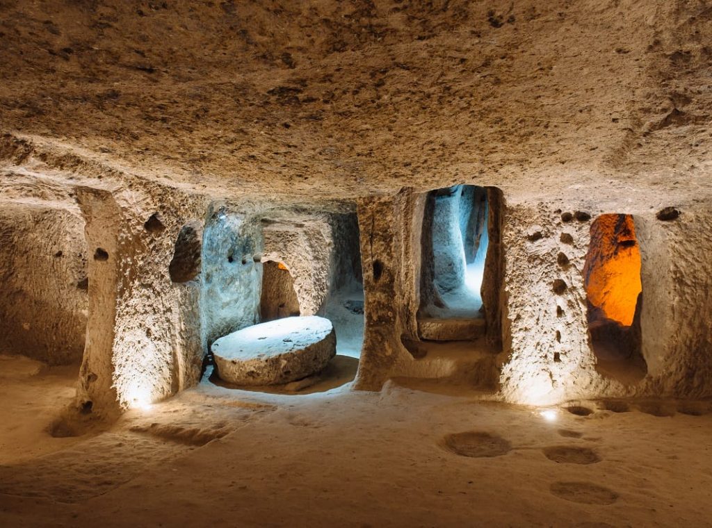 The,Derinkuyu,Underground,City,Is,An,Ancient,Multi-level,Cave,City
