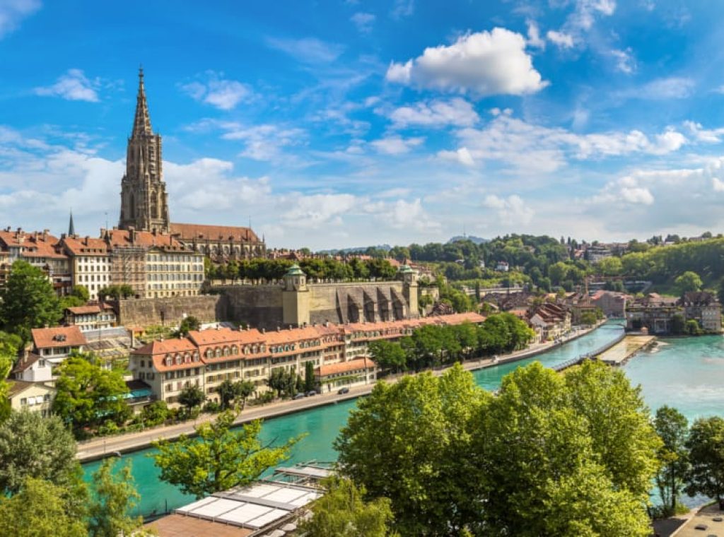 Panoramic,View,Of,Bern,And,Berner,Munster,Cathedral,In,Switzerland Panoramic,View,Of,Bern,And,Berner,Munster,Cathedral,In,Switzerland