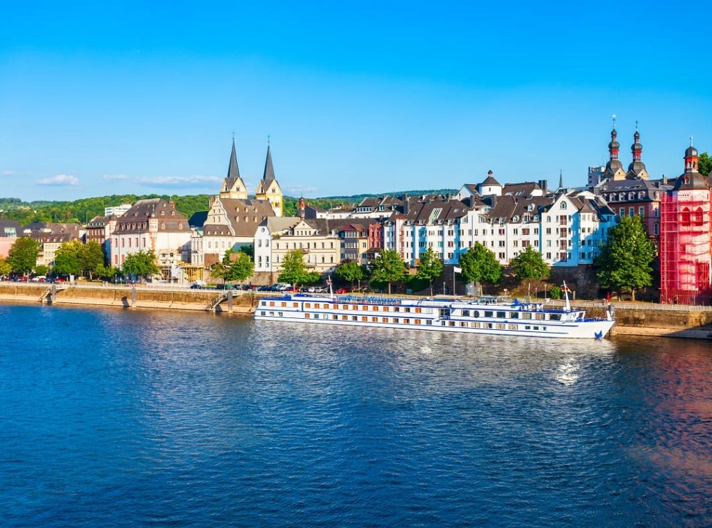 Koblenz,Aerial,Panoramic,View.,Koblenz,Is,A,City,On,The