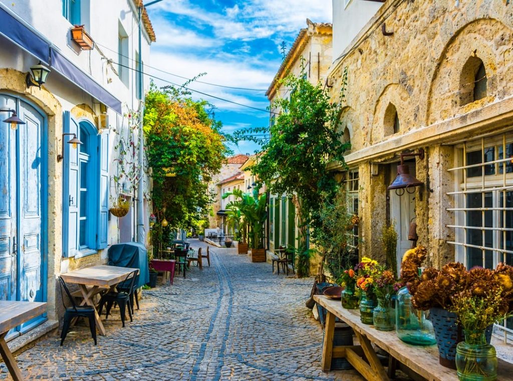 Alacati,Street,View,In,Alacati,Town.,Alacati,Is,Populer,Historical